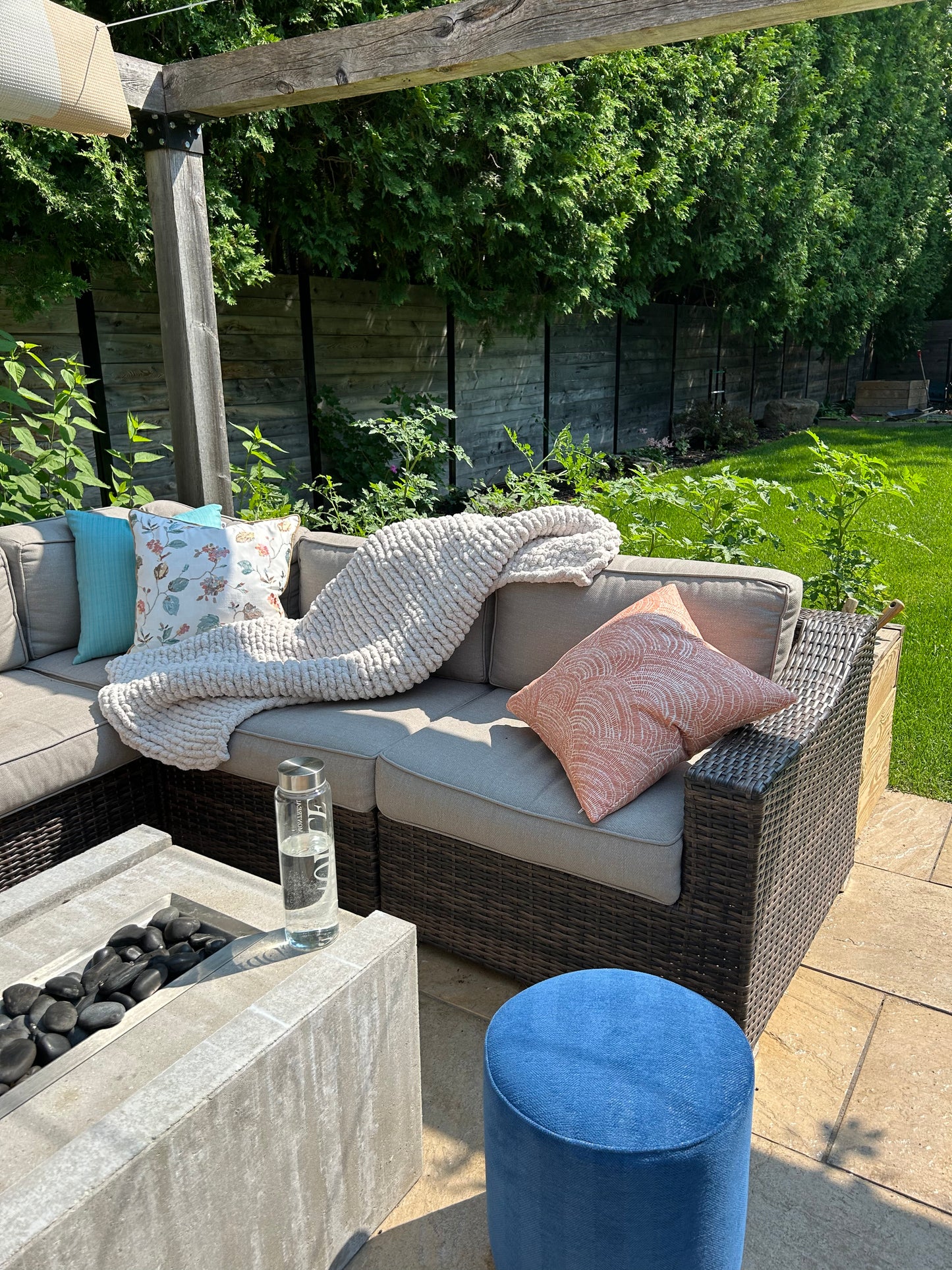 Coussin vacances au soleil - décoration