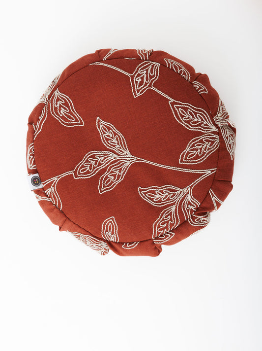 Coussin fleur de magnolia rond - méditation